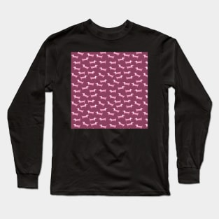 Pinky dachshunds pattern Long Sleeve T-Shirt